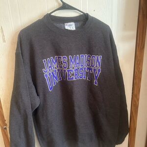 James Madison University Black Crewneck Sweatshirt adult size large